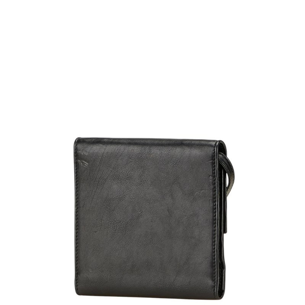 Balenciaga trifold wallet shoulder black leather - Picture 2 of 6